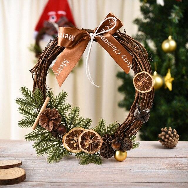 Artificial Christmas Wreath with Pinecones and Red Berries