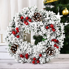Artificial Pinecone and Red Berry Christmas Wreath
