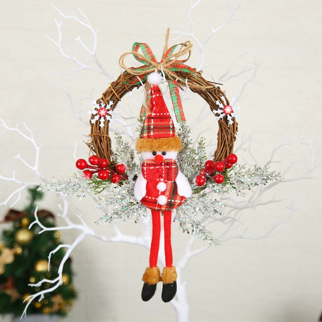 Artificial Pinecone and Red Berry Christmas Wreath