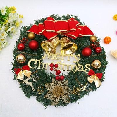 Artificial Christmas Wreath with Pinecones and Red Berries
