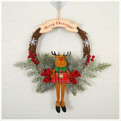 Artificial Pinecone and Red Berry Christmas Wreath