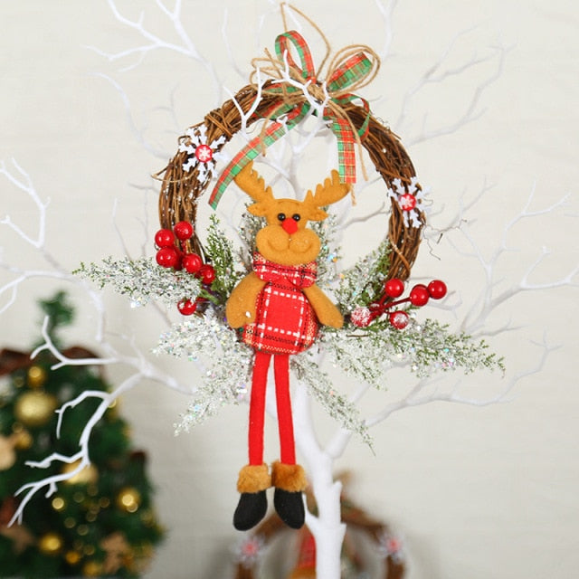 Artificial Pinecone and Red Berry Christmas Wreath