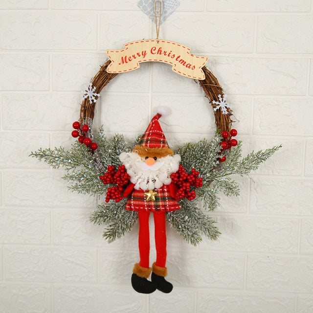Artificial Pinecone and Red Berry Christmas Wreath