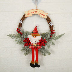 Artificial Pinecone and Red Berry Christmas Wreath