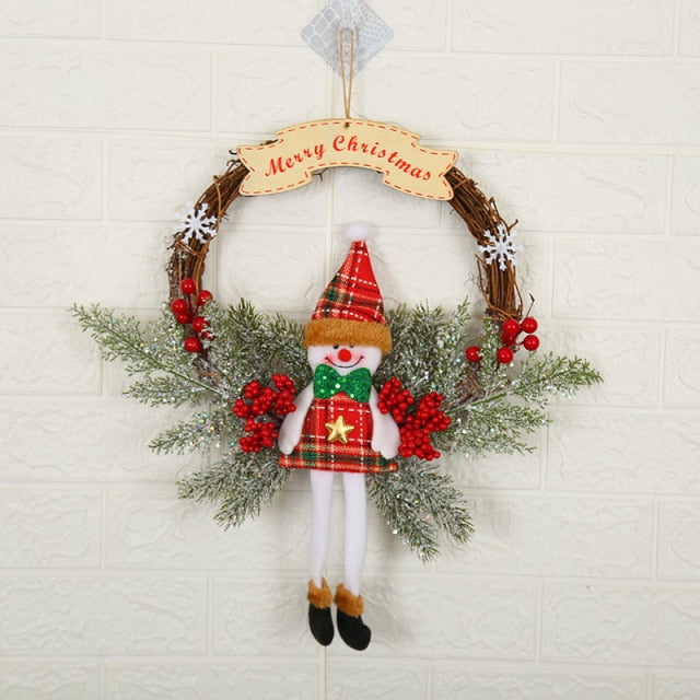 Artificial Pinecone and Red Berry Christmas Wreath