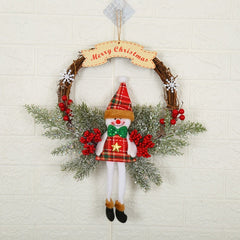 Artificial Pinecone and Red Berry Christmas Wreath