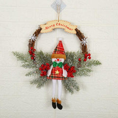 Artificial Christmas Wreath with Pinecones and Red Berries