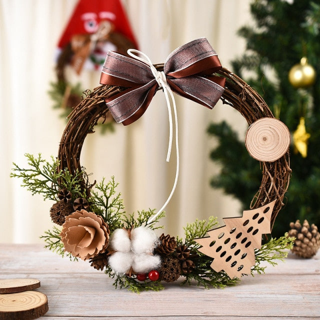 Artificial Pinecone and Red Berry Christmas Wreath