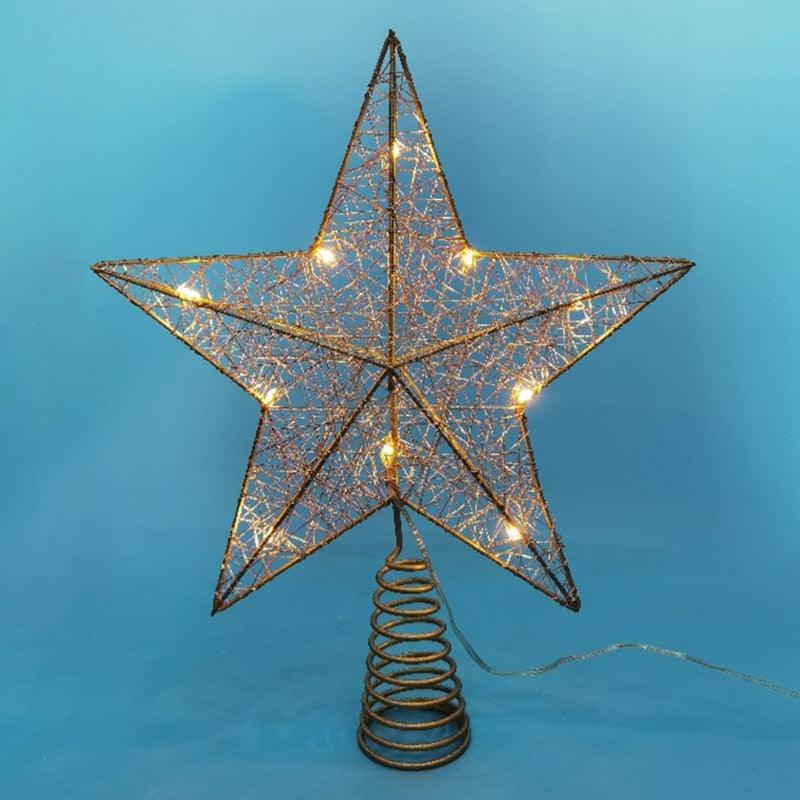 Battery-Operated LED Star Christmas Tree Topper