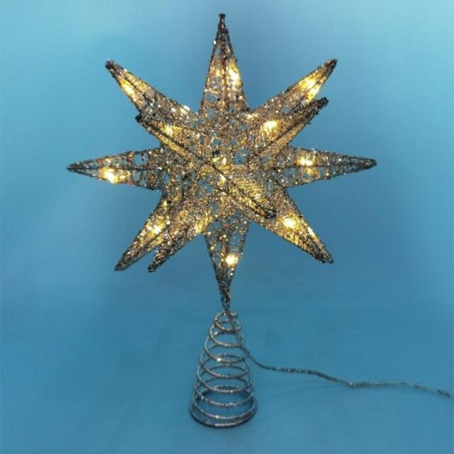 Battery-Operated LED Star Christmas Tree Topper