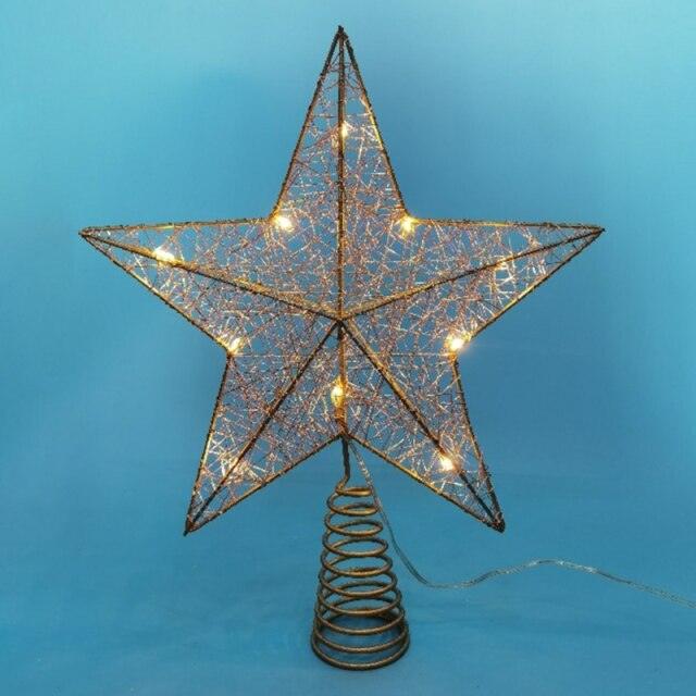 Battery-Operated LED Star Christmas Tree Topper