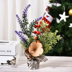 Rustic Mini Christmas Greenery Arrangement