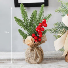 Rustic Mini Christmas Greenery Arrangement