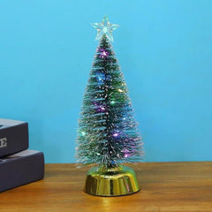Mini Light-Up Christmas Tree with Star Topper