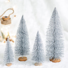 Mini Flocked Artificial Christmas Trees, 10 to 25 cm