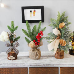 Rustic Mini Christmas Tree Arrangement