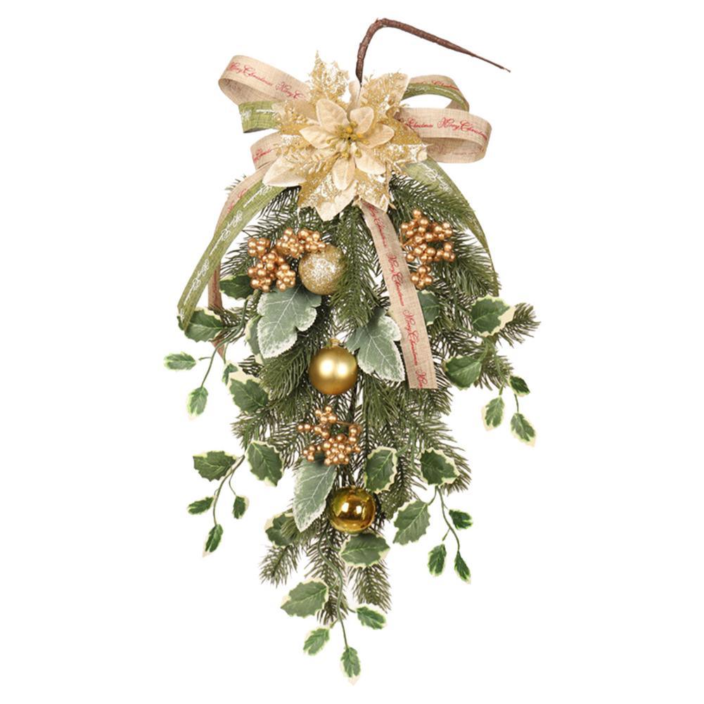 Artificial Teardrop Christmas Wreath | Unique Holiday Décor