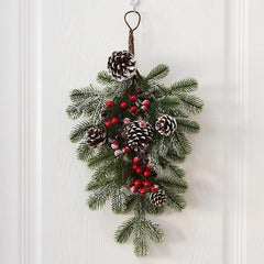 Artificial Christmas Teardrop Wreath