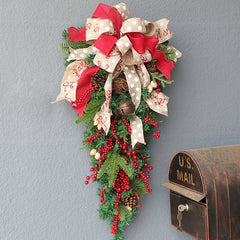 Upside-Down Artificial Christmas Wall Garland