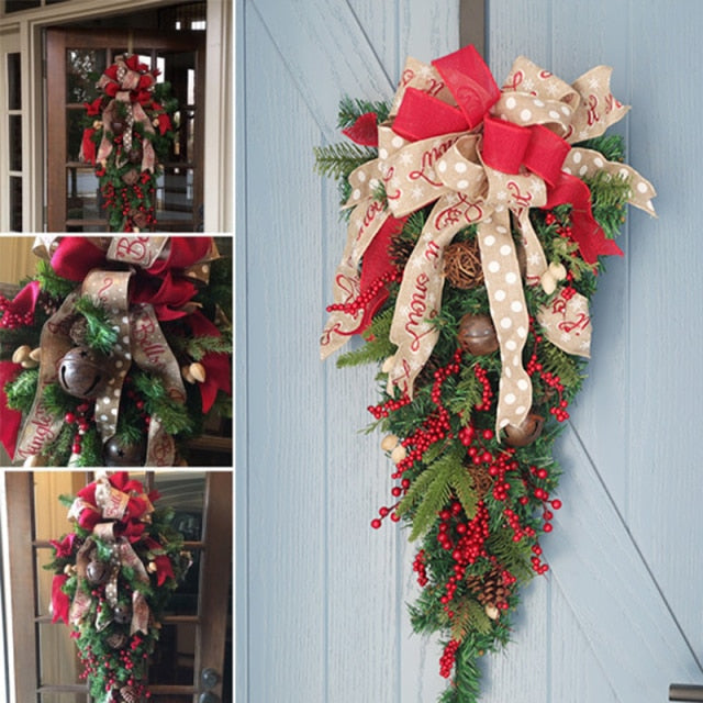 Upside-Down Artificial Christmas Wall Garland