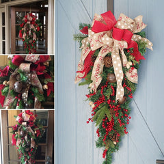 Upside-Down Artificial Christmas Wall Garland