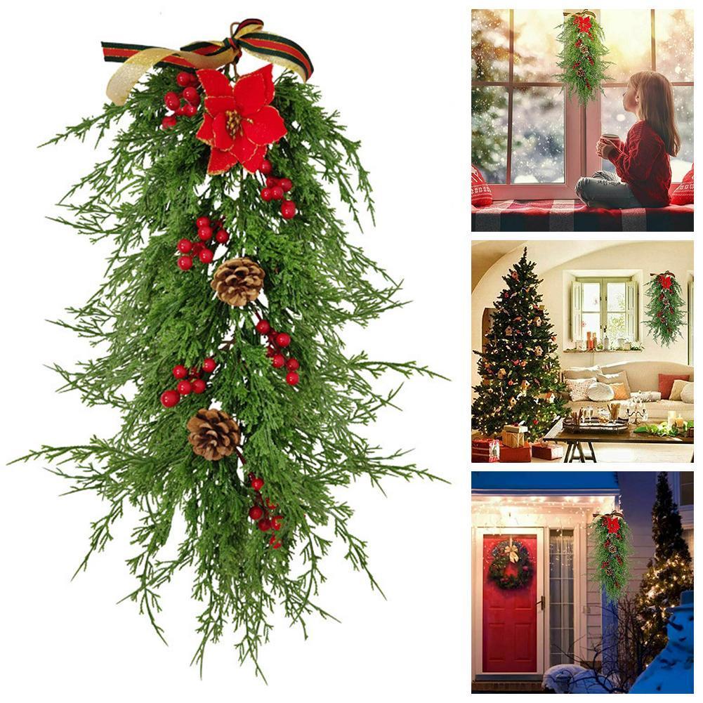 Upside-Down Christmas Tree Door Decoration