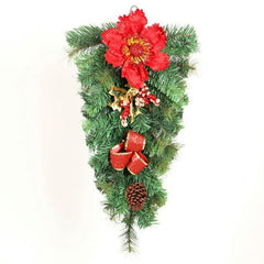 Upside-Down Christmas Tree Decoration with Flowers