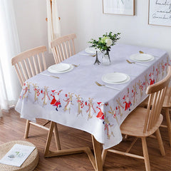 Christmas Deer Illustration Tablecloth