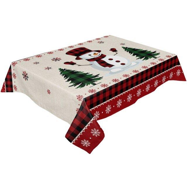 Christmas Deer Illustration Tablecloth