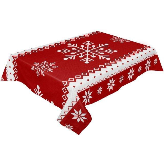 Christmas Deer Illustration Tablecloth
