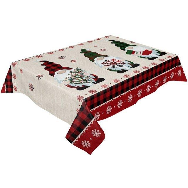 Christmas Deer Illustration Tablecloth