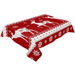 Christmas Deer Illustration Tablecloth