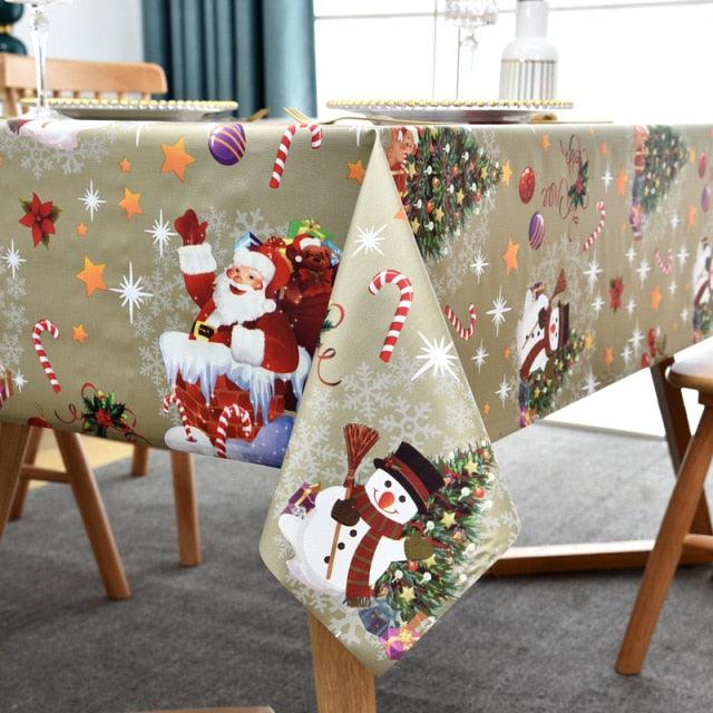 Year Home Christmas Tablecloth Kitchen