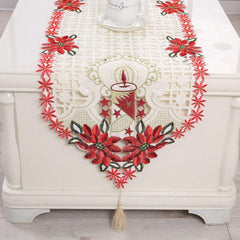 Vintage Embroidered Christmas Table Linens