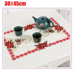 Vintage Embroidered Christmas Table Linens