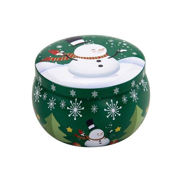 Christmas Tin Scented Candles, 4 Fragrances