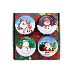 Christmas Tin Scented Candles, 4 Fragrances