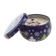 Christmas Tin Scented Candles, 4 Fragrances