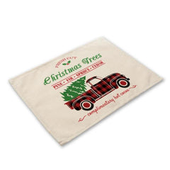Geometric Christmas Print Table Mats