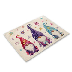 Geometric Christmas Print Table Mats