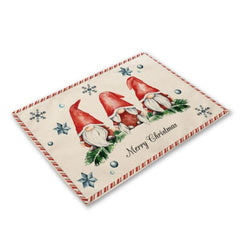 Geometric Christmas Print Table Mats