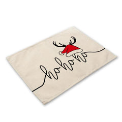 Geometric Christmas Print Table Mats