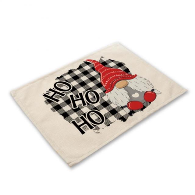 Geometric Christmas Print Table Mats
