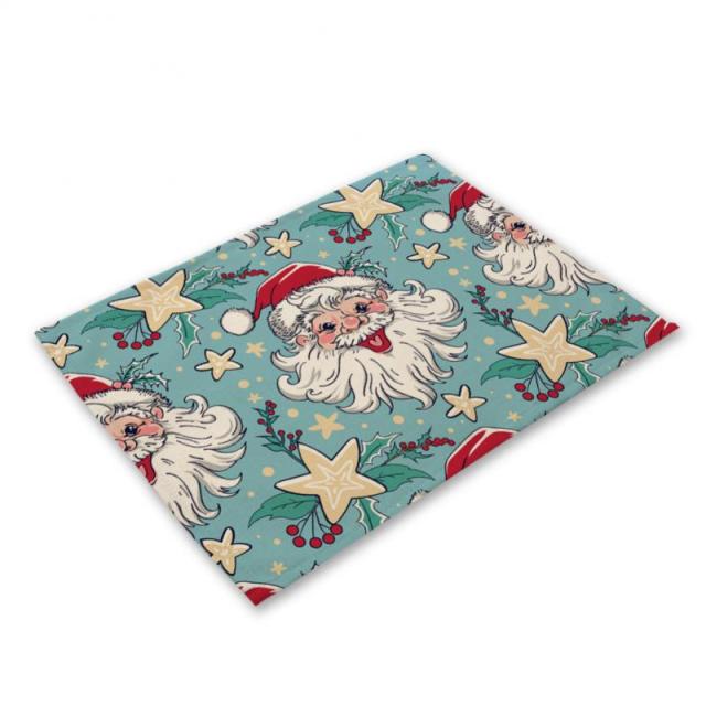 Geometric Christmas Print Table Mats