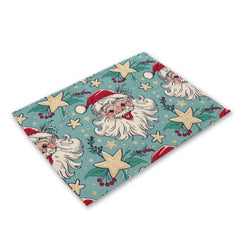 Geometric Christmas Print Table Mats