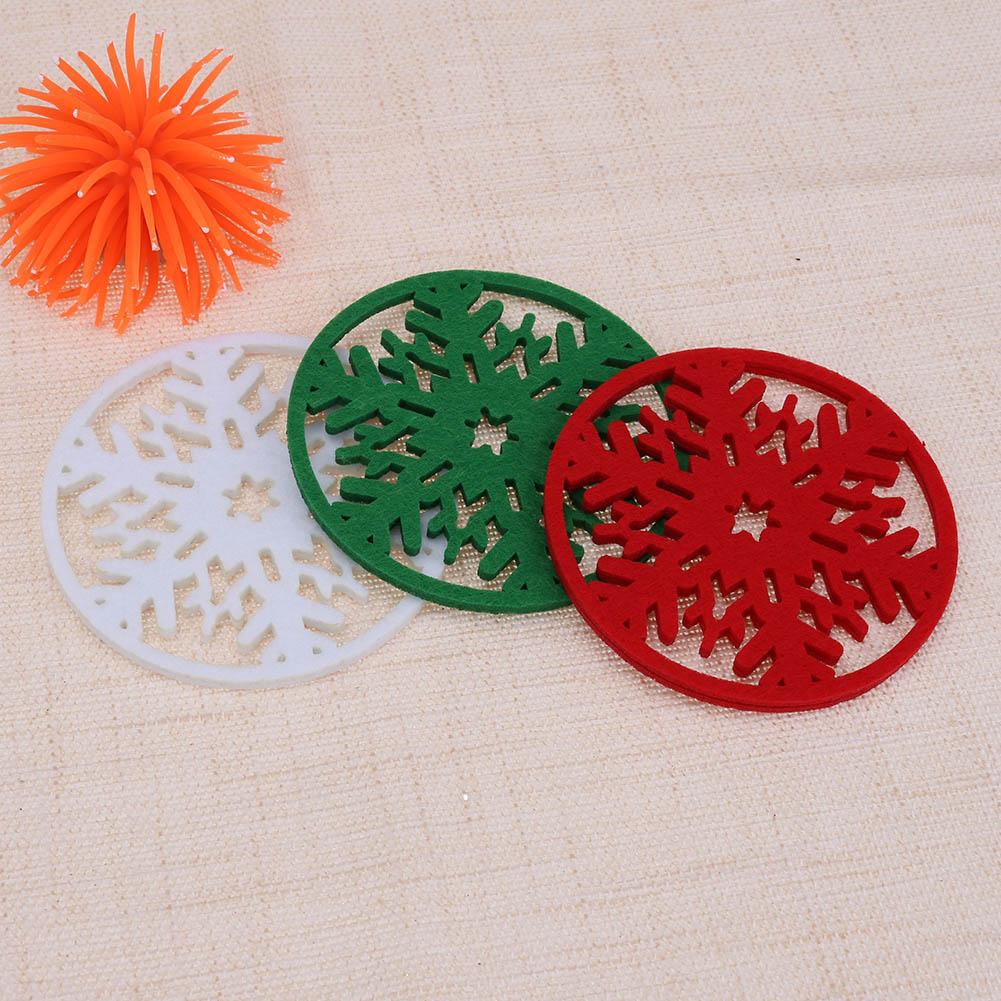 Merry Christmas Snowflake Coaster