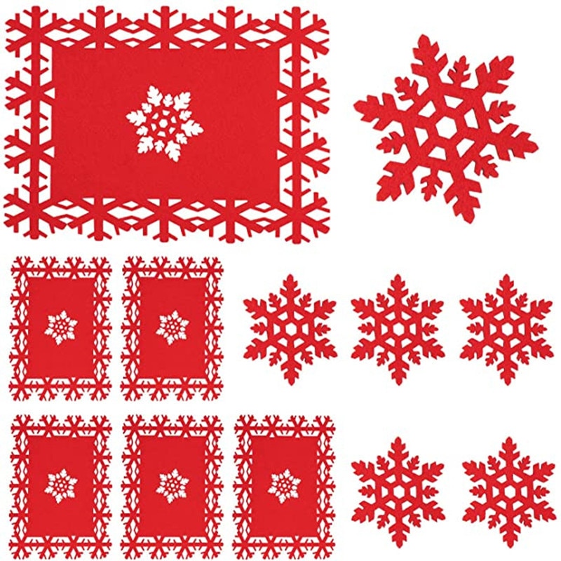 Christmas Table Place Mat and Coaster Red