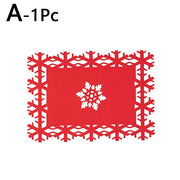 Christmas Table Place Mat and Coaster Red