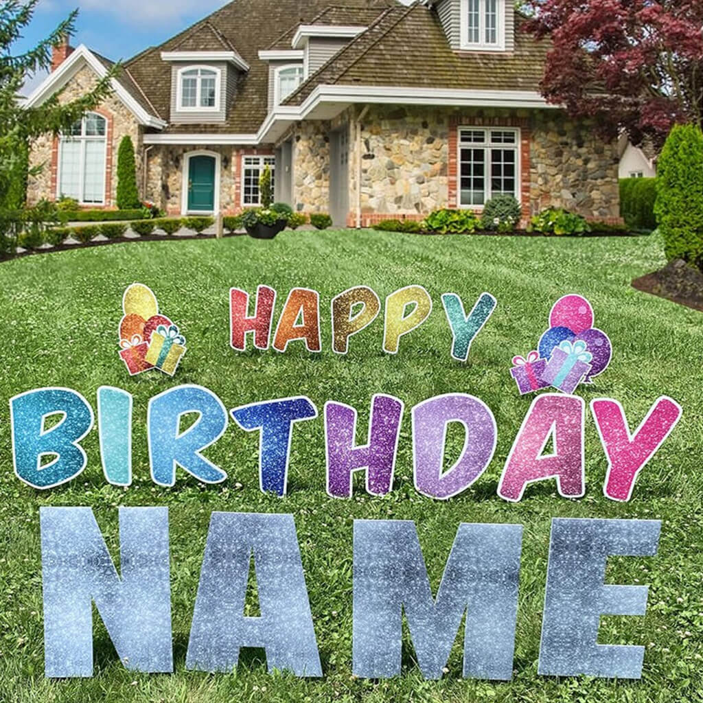 Rainbow Sparkle Happy Birthday - 17pc Set