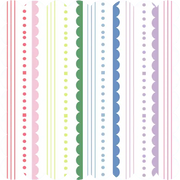 Rainbow Striped Napkins, 40pcs